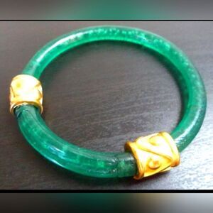 VINTAGE  UNSIGNED FEDRA COUTURE BANGLE 7.5" BRACELET
